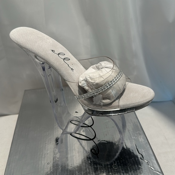 Clear heels 5 inch competition shoes new in the box M Jesse - Picture 3 of 6